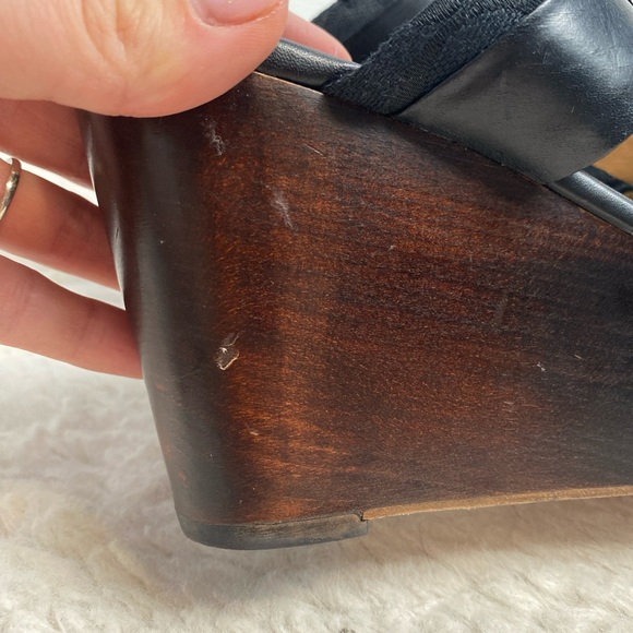 Coach Campbell Wedge Platform Logo Sandal Sz 6 Casual Simmer Classic Comfort - Picture 9 of 15